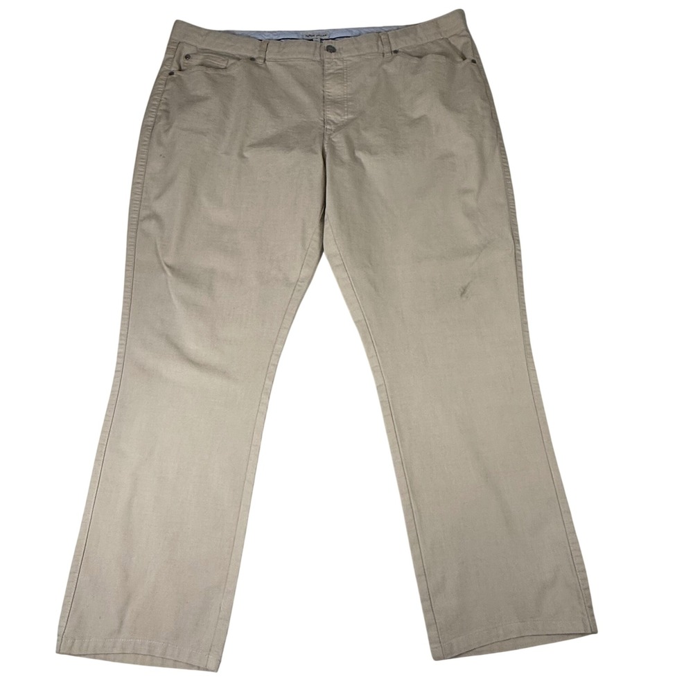 Peter Millar Chino Pants Mens 42 Tan Cotton Blend Classic Stretch‎ Golf Casual